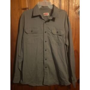 Wrangler men’s long sleeve button down shirt gray size large